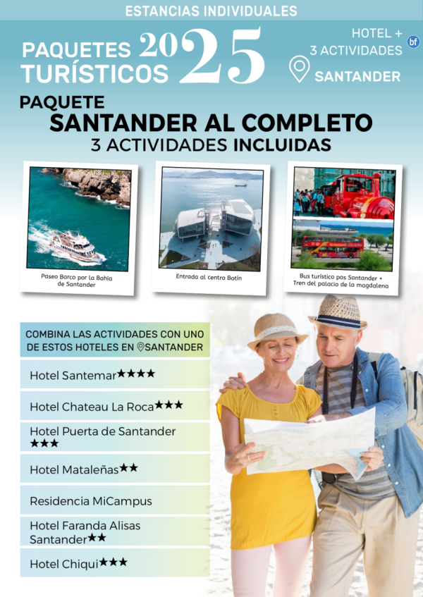 Escapada Paquete Santander al Completo.- Paquetes tursticos para Individuales