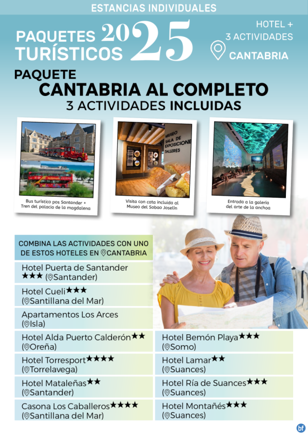 Escapada Paquete Cantabria al Completo.- Paquetes tursticos para Individuales
