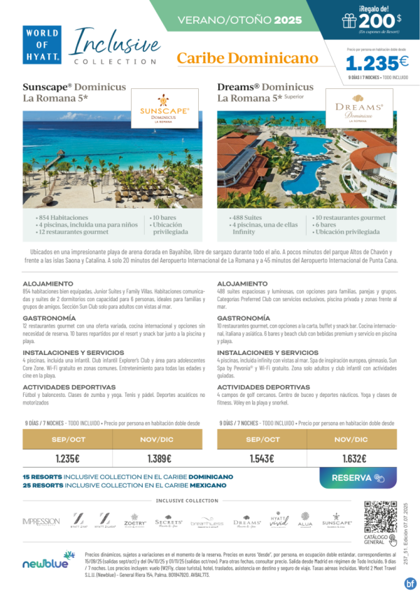 Bayahibe/La Romana 100% Sin Sargazo. Disfruta las mejores vacaciones en Sunscape y Dreams Dominicus La Romana