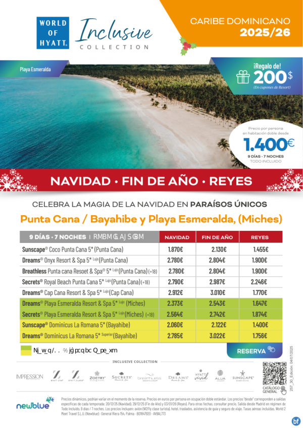 Navidad, Fin de Ao y Reyes en Bayahibe, Playa Esmeralda o Punta Cana. Celebra la magia en parasos nicos