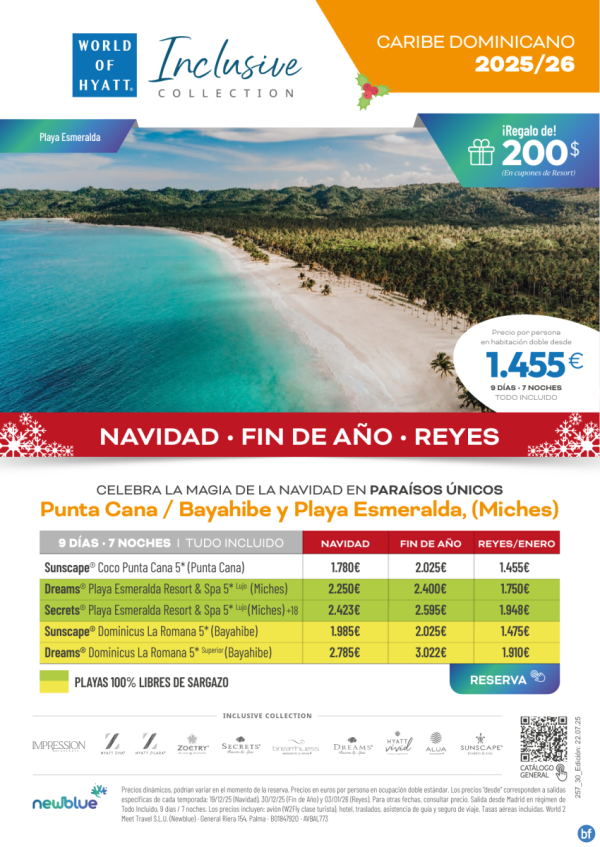Reserva ya la Navidad, Fin de Ao y Reyes en el Caribe Dominicano