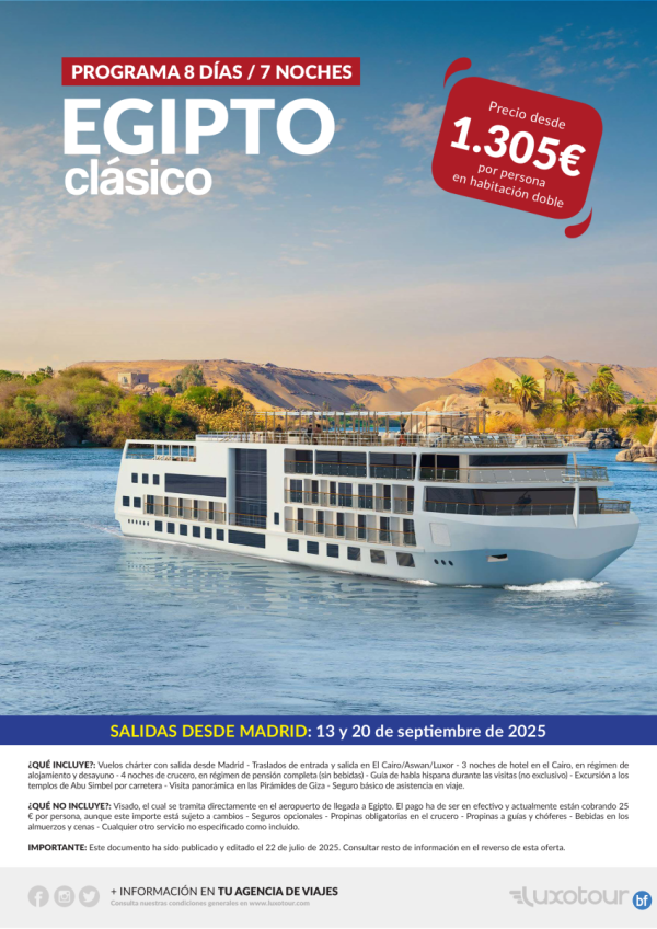 Egipto clsico - 8 das / 7 noches