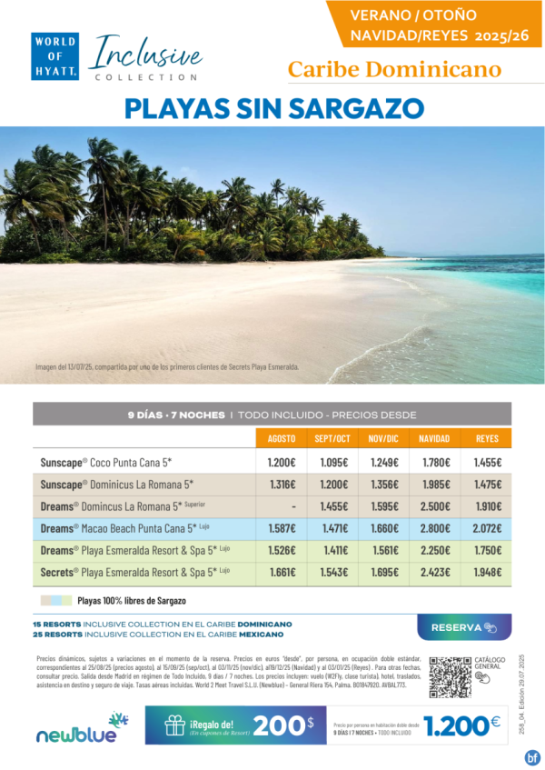 Playas 100% Sin Sargazo - Caribe Dominicano Desde 1.200 € 