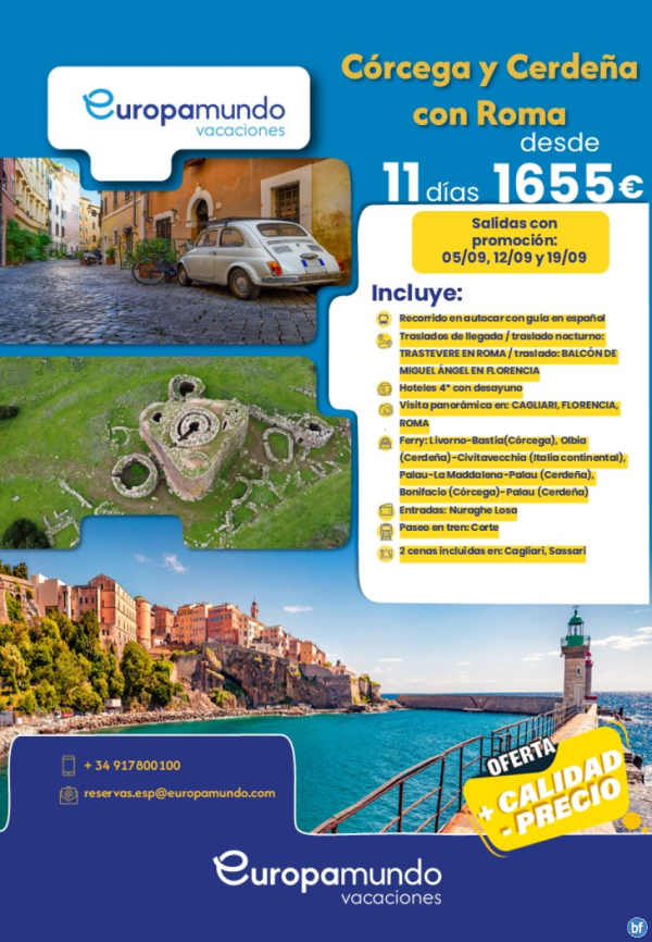 Last Minute. Crcega y Cerdea con Roma