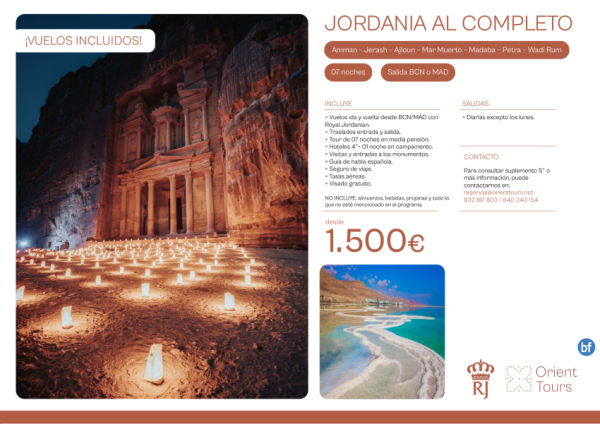 Jordania al completo con vuelos directos desde BCN y MAD