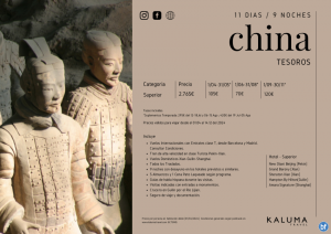 Tesoros de China 11 das / 9 noches - Salidas Garantizadas hasta Diciembre desde 2.765 € 