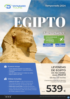 ?EGIPTO??Leyendas de Egipto??? SIN Abu Simbel?(3n cru + 4n cai) ? salidas: mad (viernes)?desde 539 € 