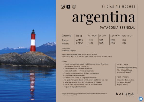 Argentina Patagonia Esencial 8 noches - Salidas con *Beneficios Especiales* hasta Diciembre desde 2.765 € 