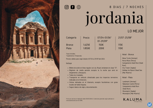 Lo Mejor de Jordania 7 noches - Salidas Garantizadas hasta Diciembre desde 1.625 € 