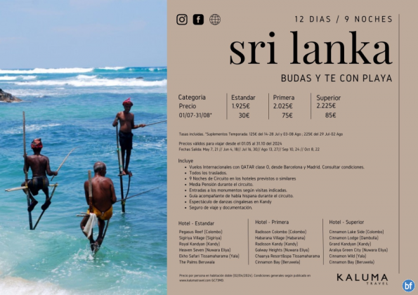 Sri Lanka Budas y Té con Playas 12 Días / 9 Noches - Salidas Garantizadas hasta Octubre desde 1.925 € 