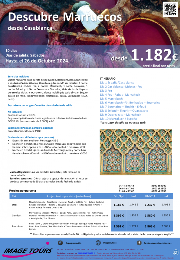 Descubre Marruecos desde Casablanca, 10 días de Viaje hasta octubre 2024 desde 1.182 € 