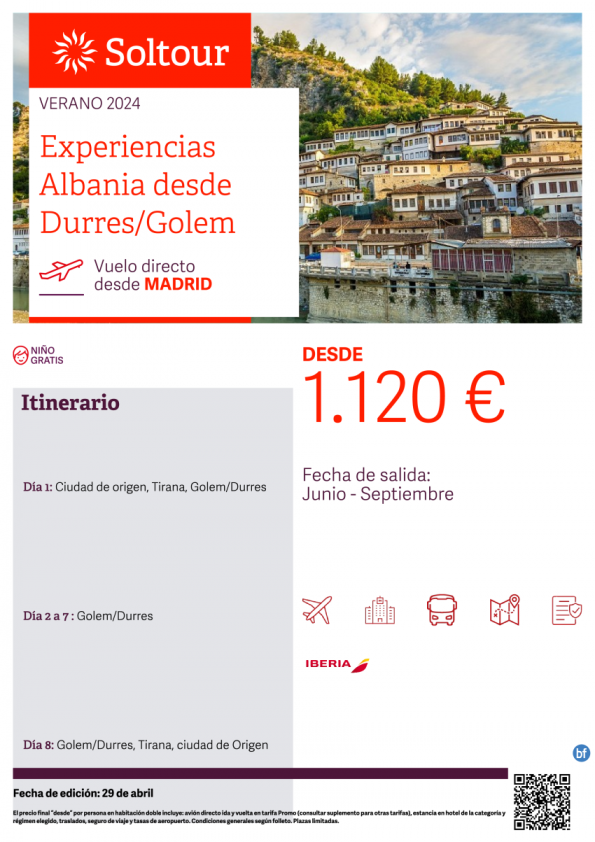 Experiencias Albania desde Durres/Golem - desde Madrid