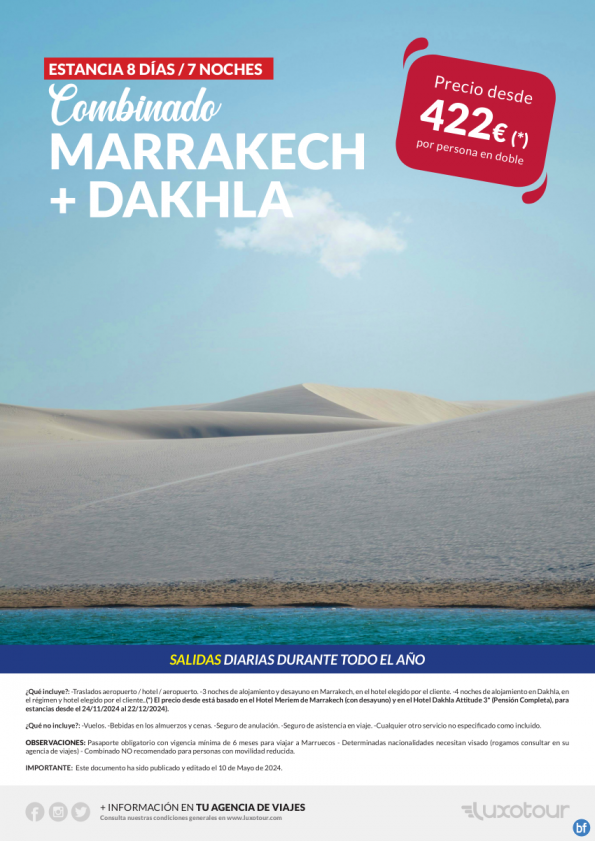 Combinado Marrakech + Dakhla | 8 días / 7 noches
