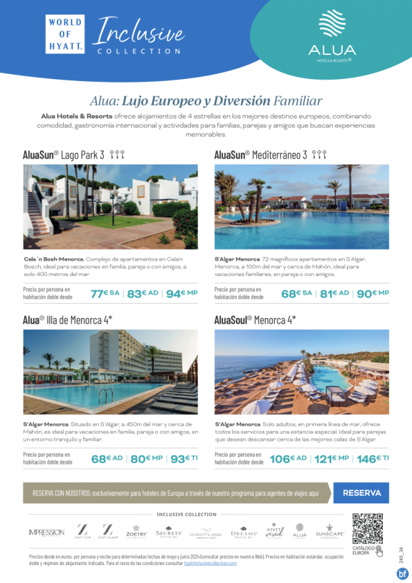 Lujo y Diversión en Menorca: Descubre 4 Hoteles Alua de Hyatt Inclusive Collection