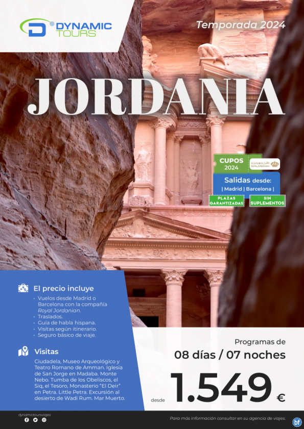 ?JORDANIA??Cupos 2024 € (Programas 8d/7n) ? salidas: mad y bcn ? desde 1.549 € 