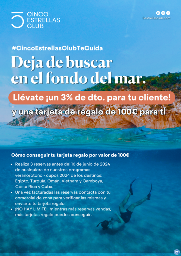 NUEVA OFERTA!!! Deja de buscar en el fondo del mar y consigue 100 € 