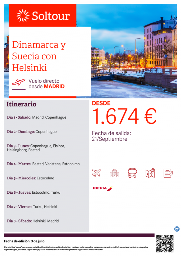 Dinamarca y Suecia con Helsinki - desde Madrid