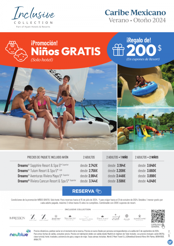 Reserva hasta el 15 de julio y obtén promo NIÑOS GRATIS y precios increíbles para Riviera Maya