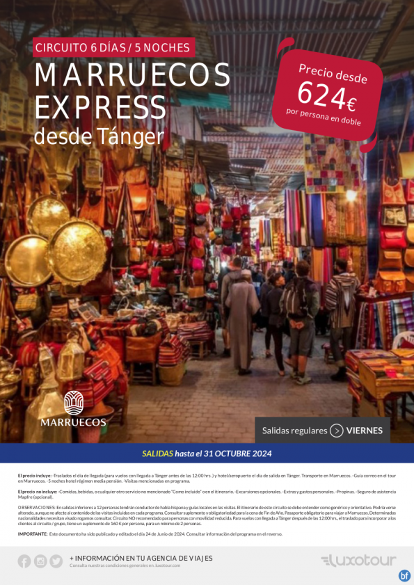 Marruecos Express desde Tánger, circuito 6 días / 5 noches