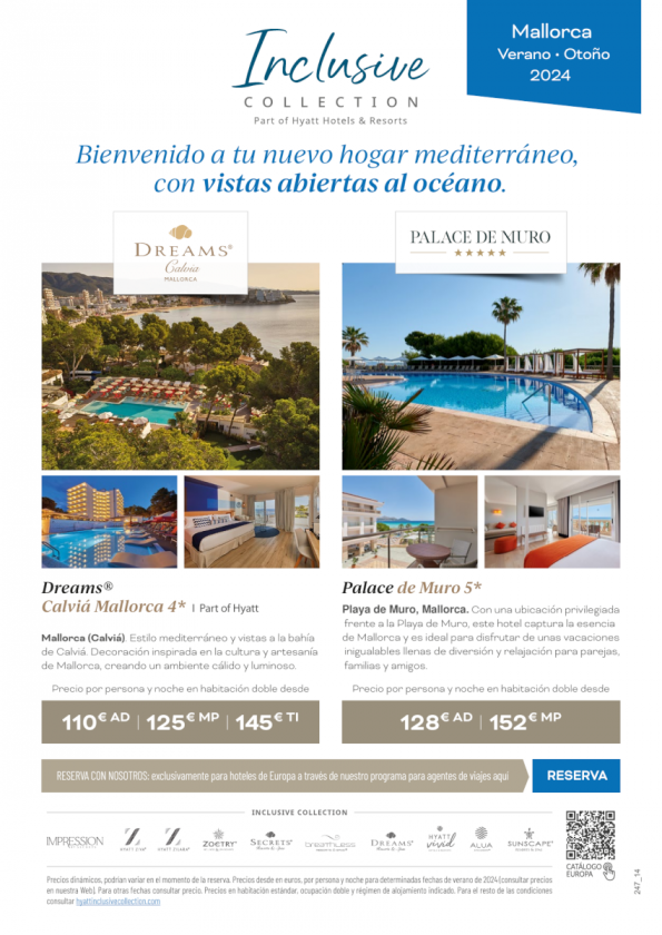 Disfruta Mallorca por todo lo alto con el hotel 5 * Palace de Muro y el espectacular Dreams Calvià Mallorca