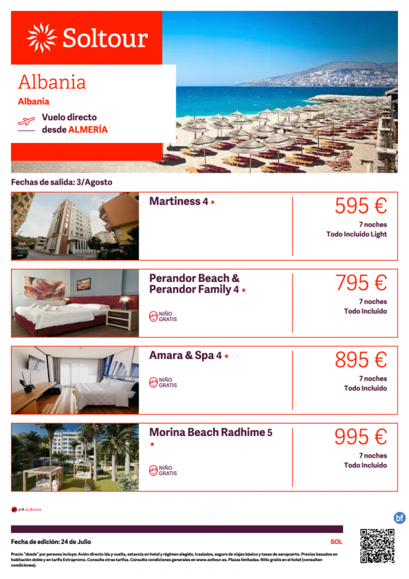 Albania desde 595 € , salida 3 de Agosto desde Almería