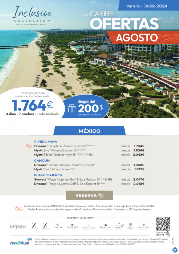 Rivera Maya - Oferta Agosto - ? 200$ Regalo - ?Reserva antes del 31-JUL y viaja hasta el 31-OCT