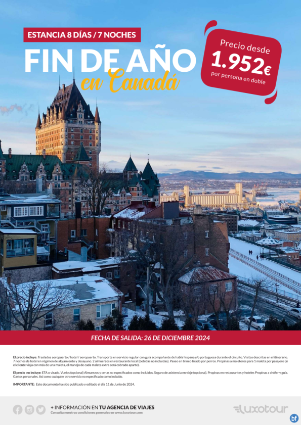 Fin de Año en Canadá, 8 días / 7 noches