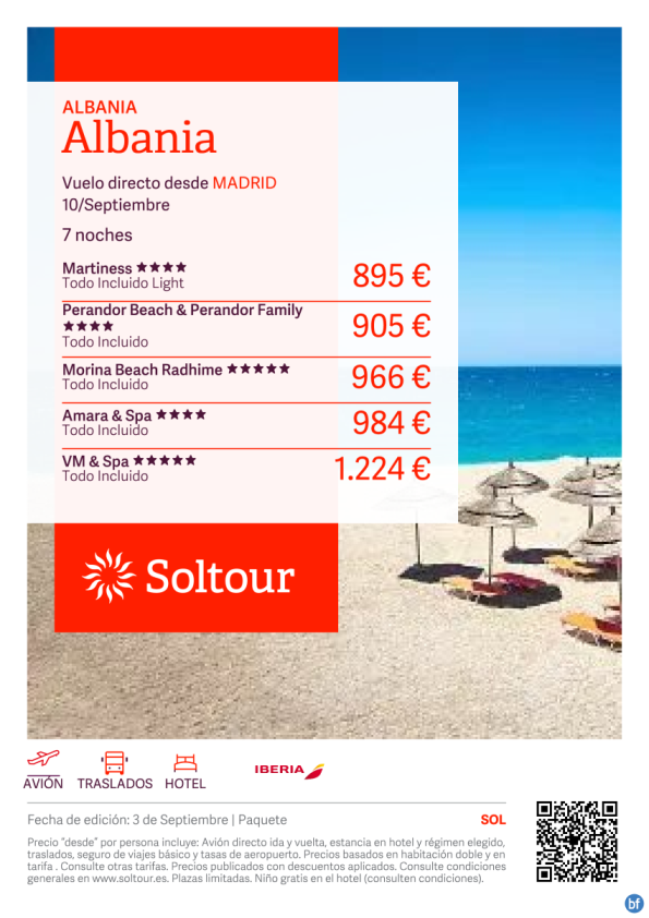 Albania desde 895 € , salida 10 de Septiembre desde Madrid