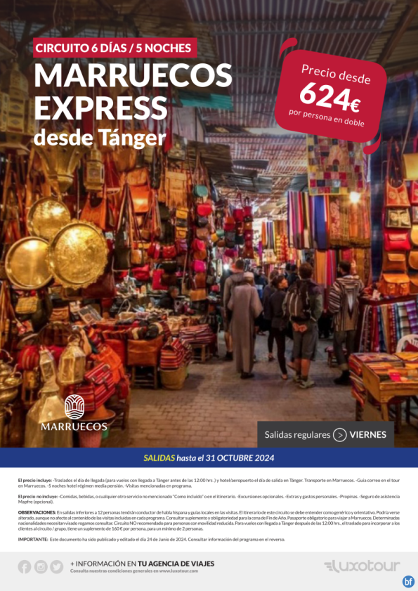 Marruecos Express desde Tánger, circuito 6 días / 5 noches