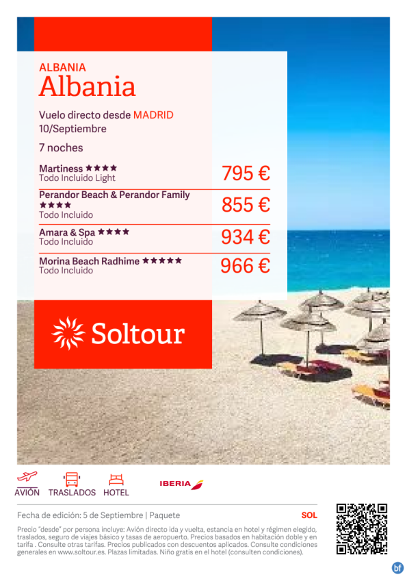 Albania desde 795 € , salida 10 de Septiembre desde Madrid