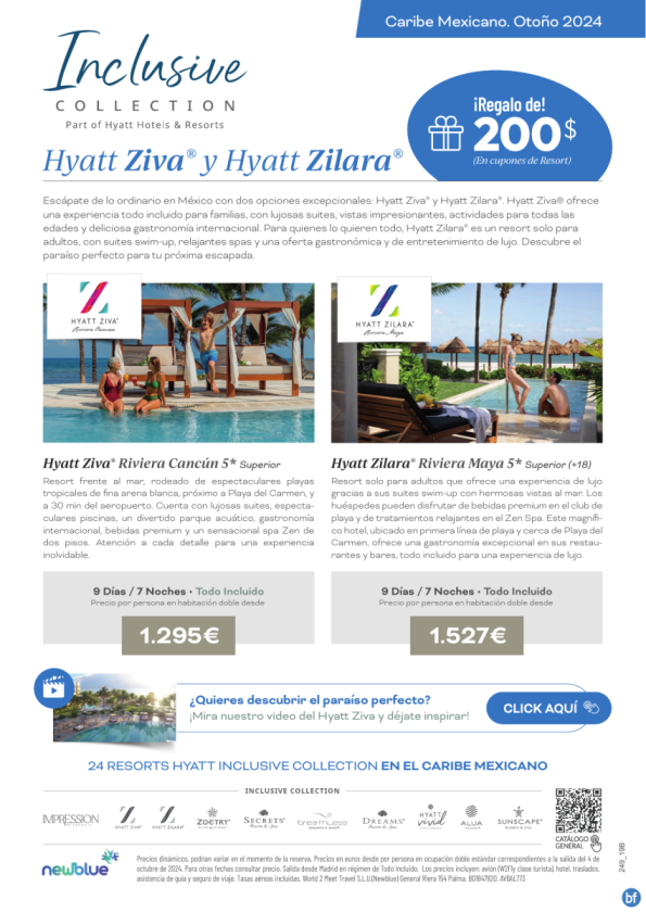 Riviera Maya: Escápate de lo ordinario con Hyatt Ziva ®  y Hyatt Zilara ®