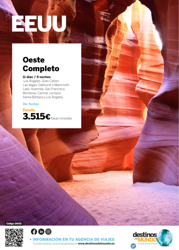 ?? EEUU: Oeste al completo 11 días/ 9 noches desde 3515 € ??