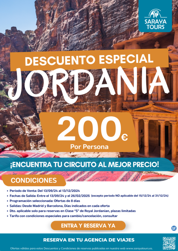 Descuento especial Jordania: - 200 € 