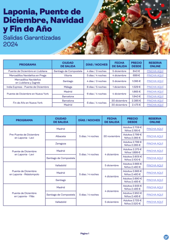 Laponia, Puente de Diciembre, Navidad y Fin de Año. Salidas Garantizadas 2024 desde