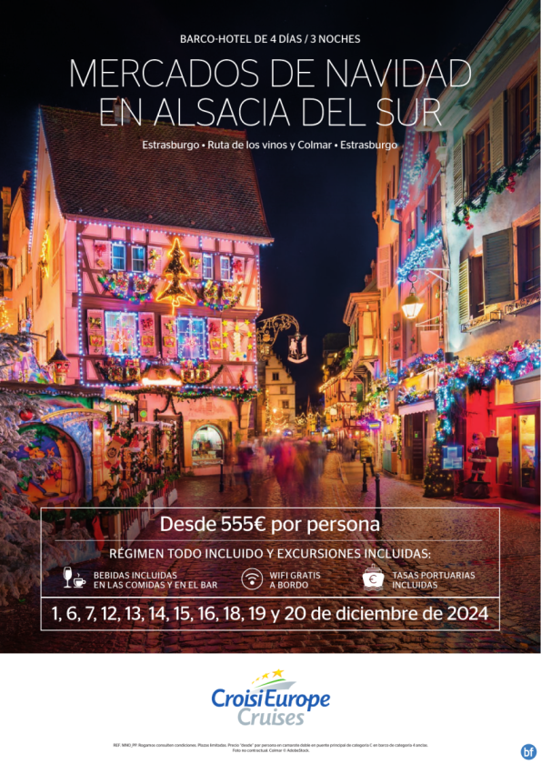 Mercadillos Navidad - barco-hotel Mercados de Navidad en Alsacia del sur - Excursiones incluidas - 4 días