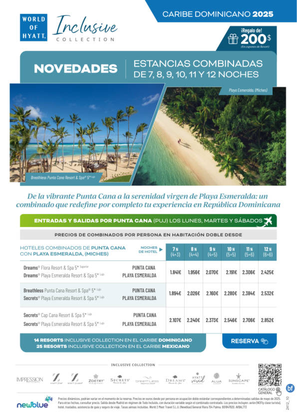 Combina Punta Cana con el Nuevo Destino Virgen de Playa Esmeralda, Miches. De 7 a 12 noches