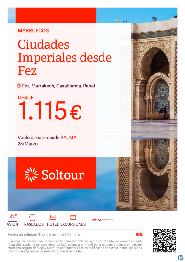 Ciudades Imperiales desde Fez (Marruecos) salida 28 Marzo desde Palma