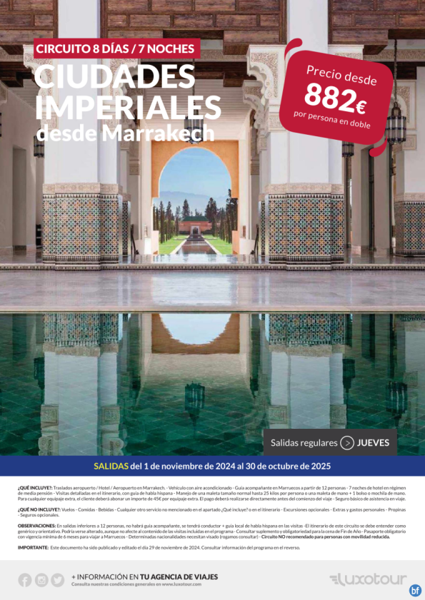 Ciudades Imperiales 8 días desde Marrakech