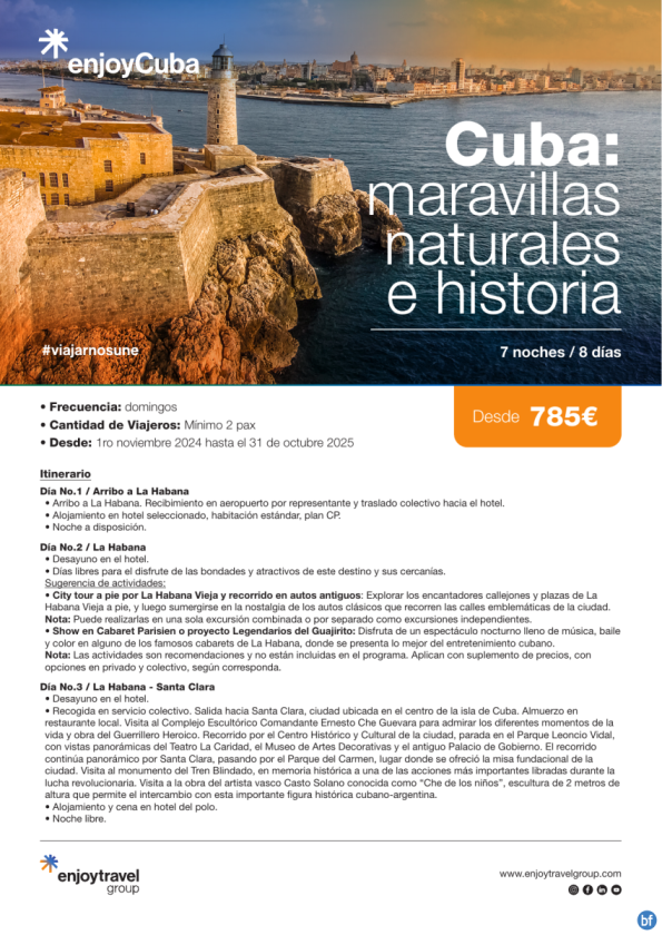 Cuba: Maravillas naturales e historia desde 785 € 