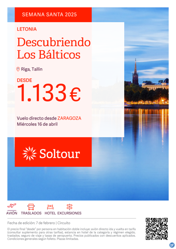 Descubriendo Los Bálticos - Especial Semana Santa desde 1.133 € , salida 16 Abril desde Zaragoza