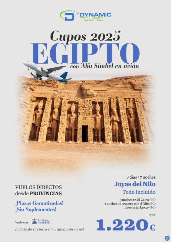 EGIPTO ? Salidas: Provincias?Joyas del Nilo - Todo Incluido??Abu Simbel en avión?(3cai+3cru+1lxr)?desde 1.220 € 