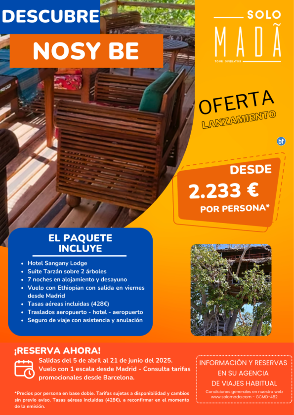 Vive la magia de dormir entre árboles en Nosy Be. Suite Tarzán: Refugio en las Alturas
