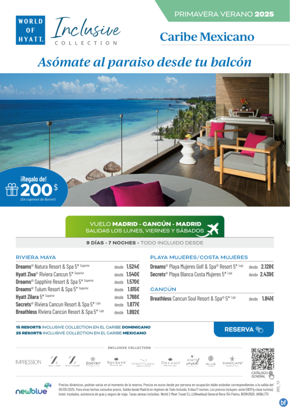 Caribe Mexicano: Asómate al paraíso desde tu balcón desde 1.524 € 