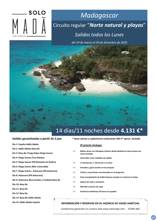 Descubre MADAGASCAR: Naturaleza, paisajes únicos y playas con guía en español ? Salidas garantizadas