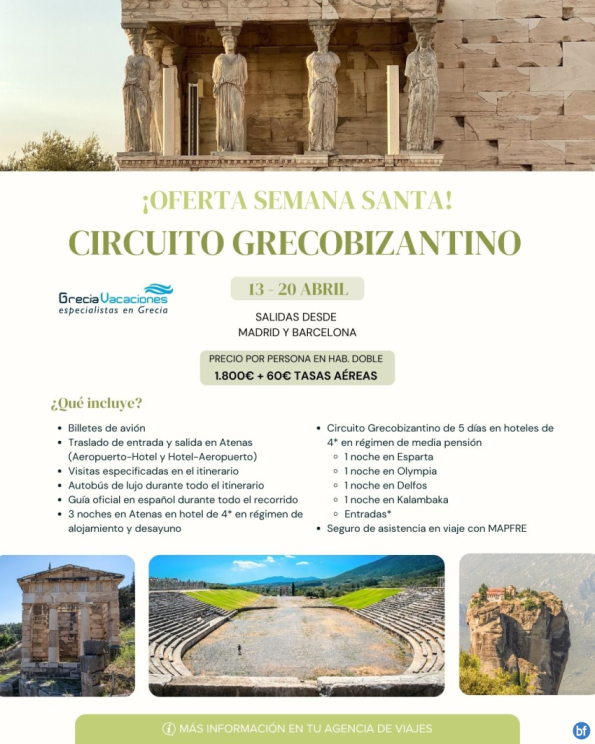 Oferta Semana Santa Grecia - Atenas y circuito Grecobizantino - 13-20abril