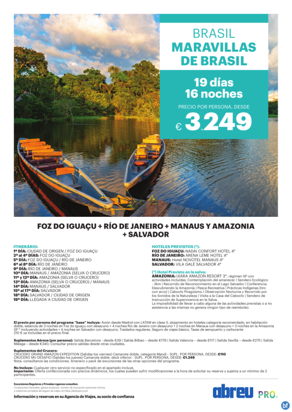 Brasil - Maravillas de Brasil ?? Foz do Iguaçu | Río de Janeiro | Manaus y Amazonia | Salvador ?? By AbreuPRO