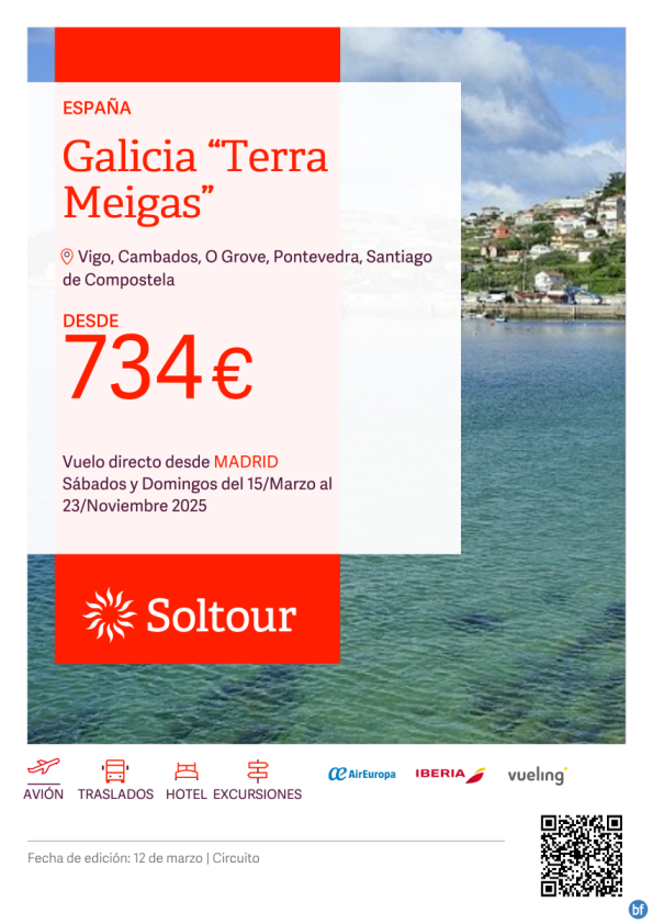 Galicia ?Terra Meigas? desde 734 € , salidas del 15 Marzo al 23 Noviembre desde Madrid