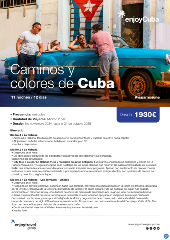 Caminos y colores de Cuba desde 1.930 € 