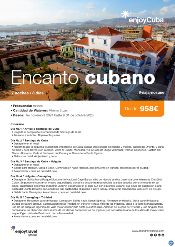 Encanto cubano, entrando por Santiago de Cuba desde 958 € 