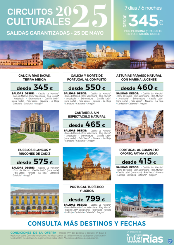 Resumen Circuitos Culturales-> Salidas 25 de Mayo.- Viajes InterRías